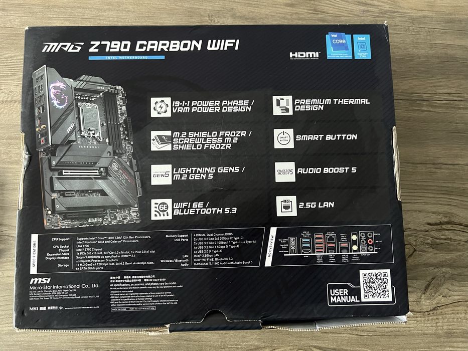Msi MAG Z790 Carbon WIFI DDR5 lga1700
