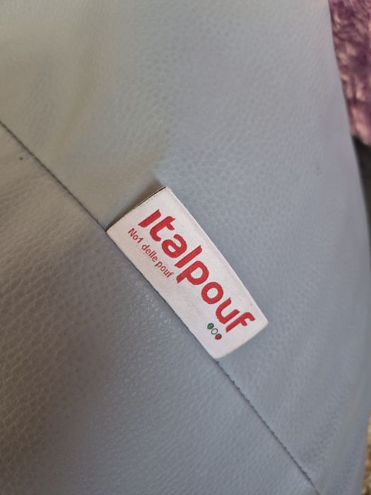 Pufa xl italpouf szara ekoskora