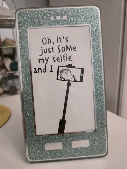 Ramka na zdjęcie selfie smartfon telefon brokat błyszcząca 10x15