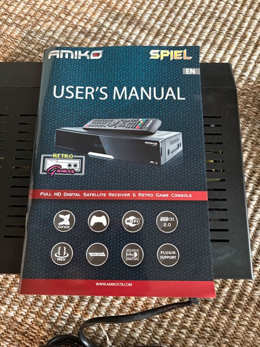 Receptor de satélite digital Full HD e consola jogos ret