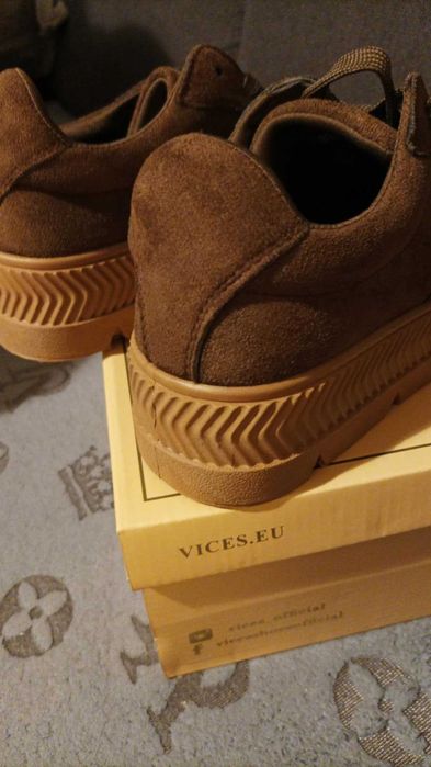 Nowe sneakersy damskie na grubej podeszwie czekoladowe