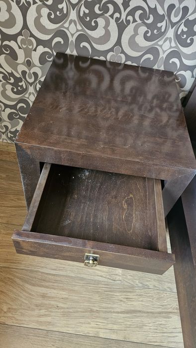 Szafka nocna kolonialna drewniana Polaszek 2 sztuki