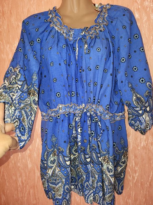 Туника рубашка штапель пляжно повседневная XL-XXL