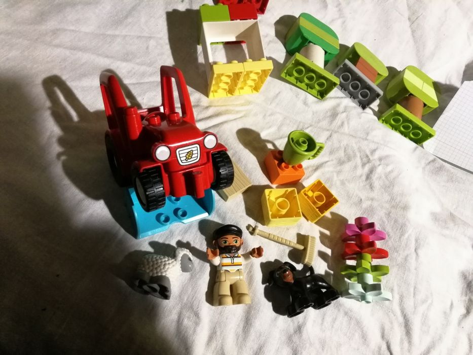 Lego duplo 10950 klocki traktor zwierzęta nie kompletny uszkodzony kg