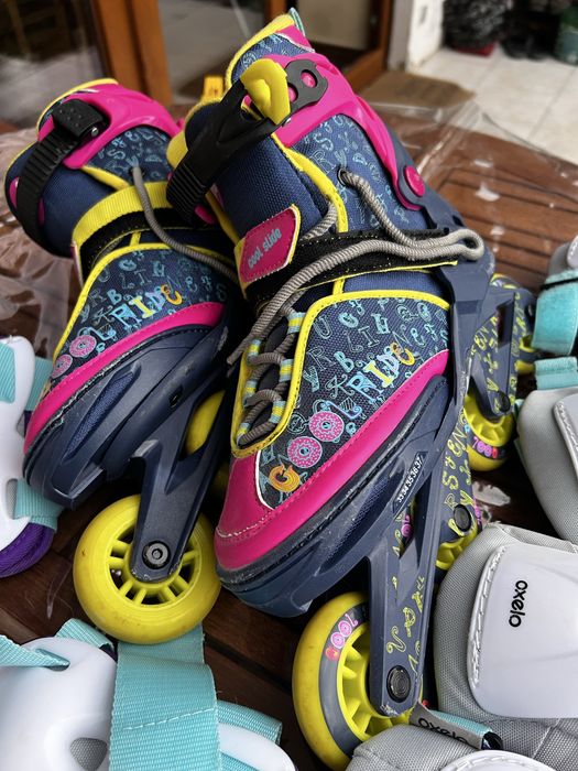 Rolki regulowane 33-37+ochraniacze