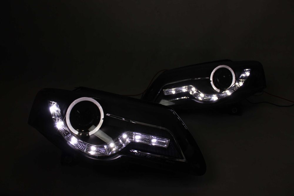 Lampy reflektory przednie przód VW PASSAT B6 05-10 Tuning LED BLACK
