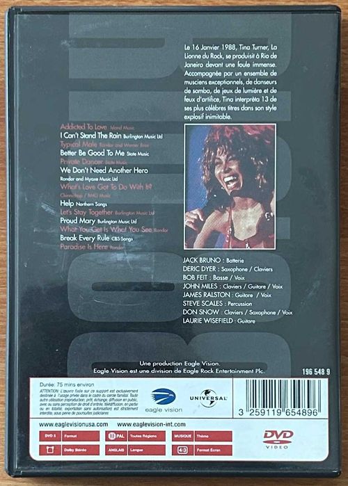 Tina Turner - Live Rio 88 - Rio de Janeiro - 1988 - DVD