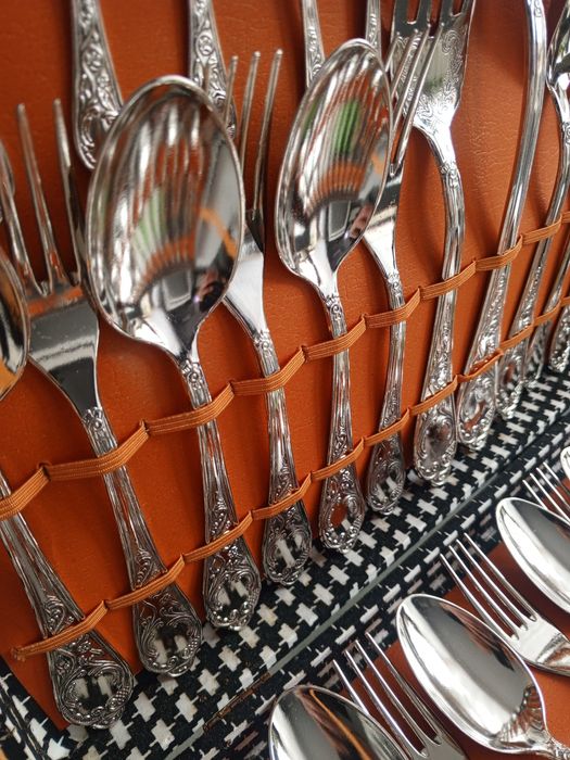 Sztućce srebrne zestaw