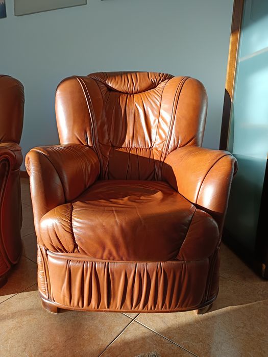 Conjunto de Sofás em pele