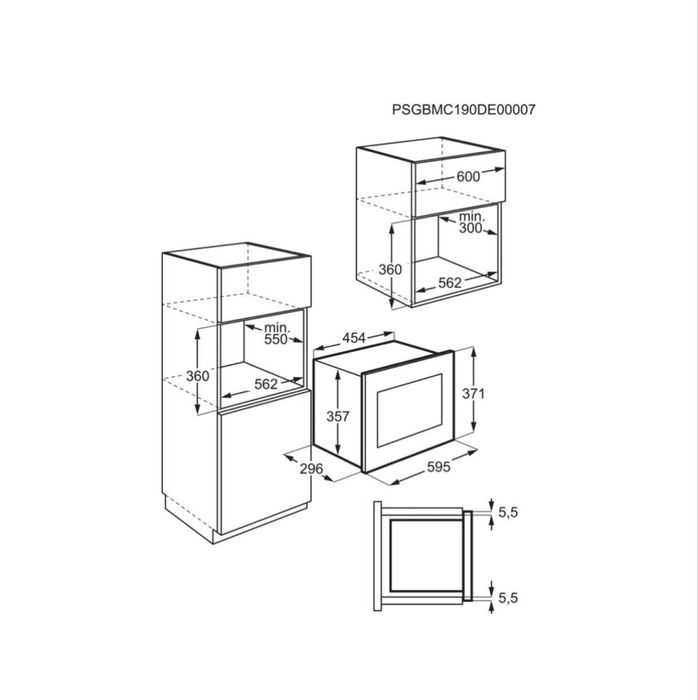 Micro-ondas Encastre ZANUSSI ZMBN2SX 60 (17 L - Sem Grill)