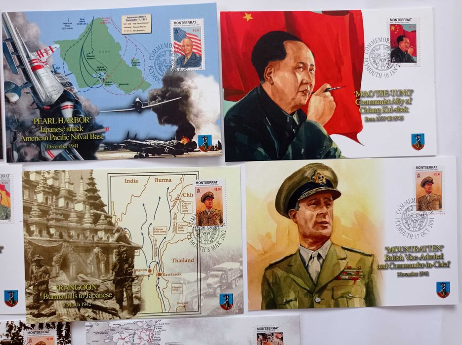 Chiny -Montserrat - Commemoration Plymouth - Mao Tse-Tung + inne