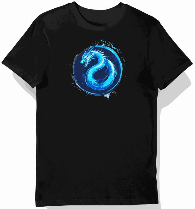 Koszulka męska czarna z motywem Smoka Mortal Kombat L