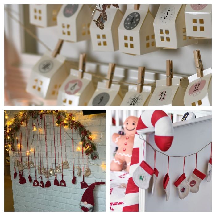Адвент календар для наповнення мішечки, будиночки, шкарпетки, різдво