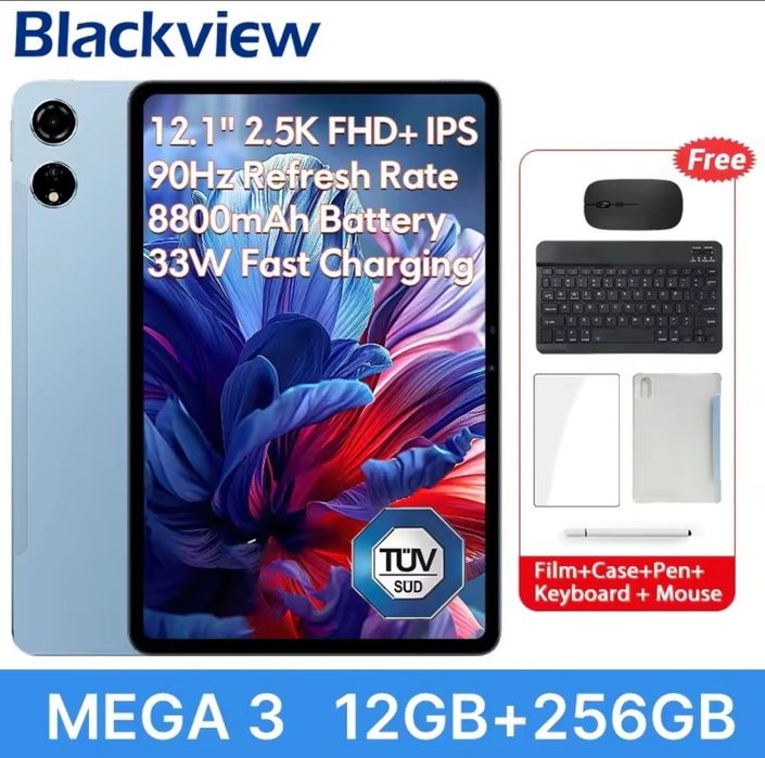 Blackview Mega 3 12/256 Gray LTE G100  12.1" IPS Чохол Клава Мишка Скл