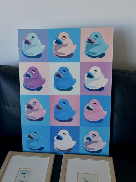 Quadro Colorido de Patos Casa de Banho