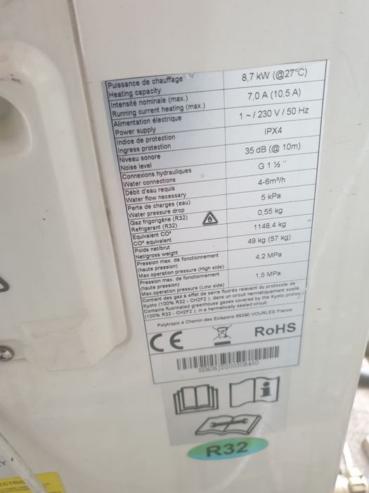 Pompa Ciepła 8.7kW  dom od 70 do 150m