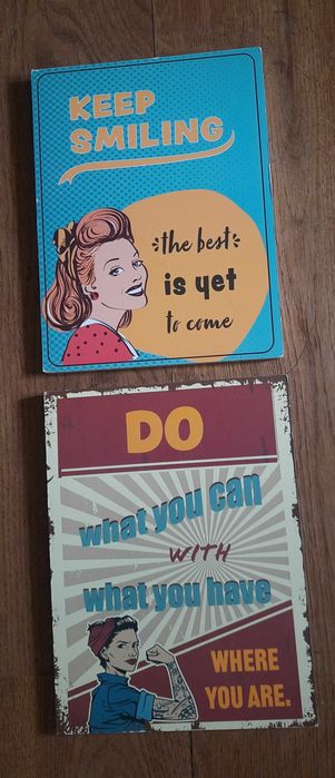 Tabliczki ozdobne dekoracyjne w stylu retro 18x24cm nowe cena za 2 szt