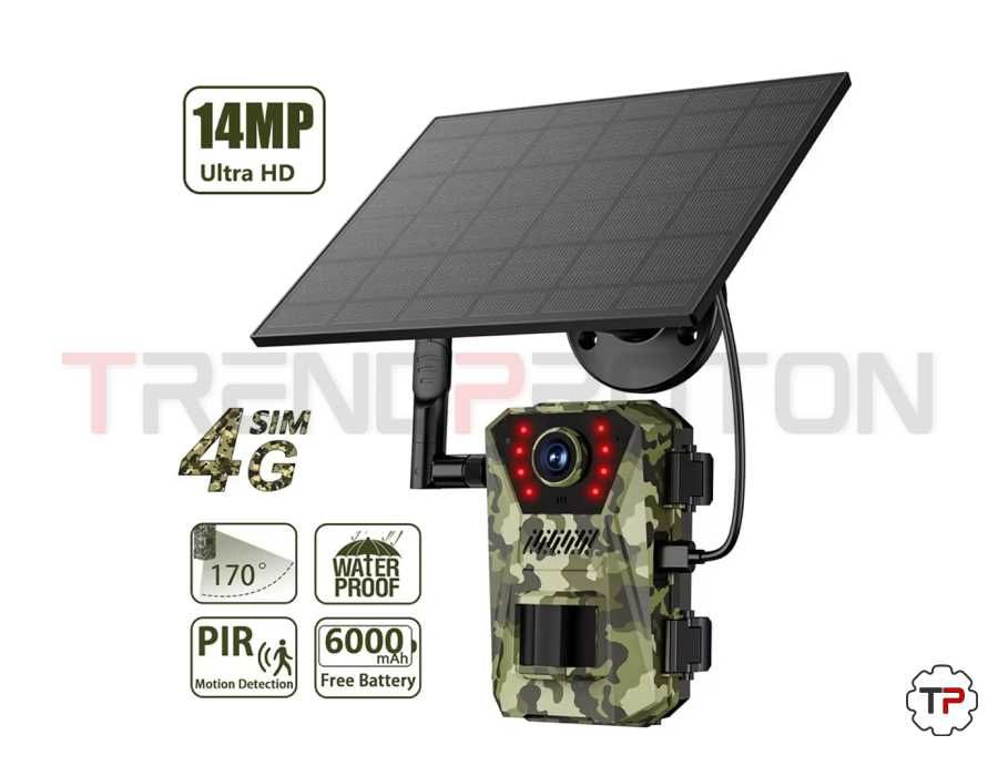 Câmara de Caça 4G c/ Painel Solar - OFERTA Cartão SIM c/ 300Mb