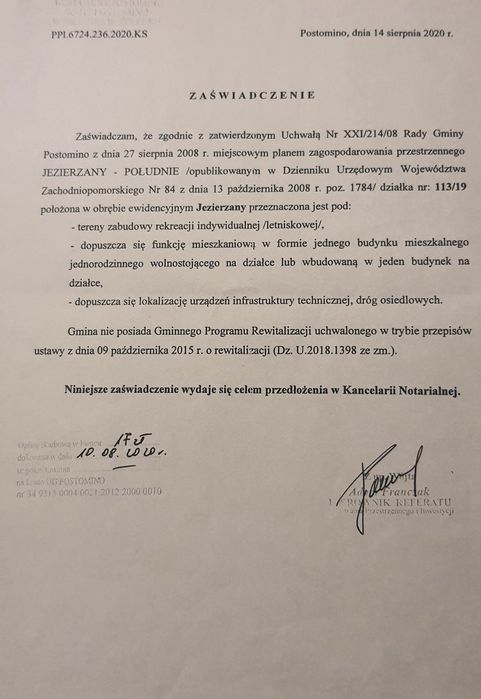 Działka 755m Jezierzany 5 km od Jarosławca - Widok 5