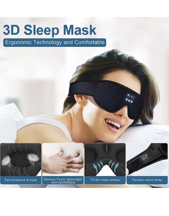 Маска для очей із навушниками, Bluetooth маска для сну.