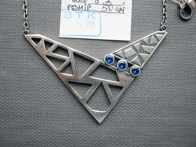 Срібне кольє з кубічними цирконіями від Орінго