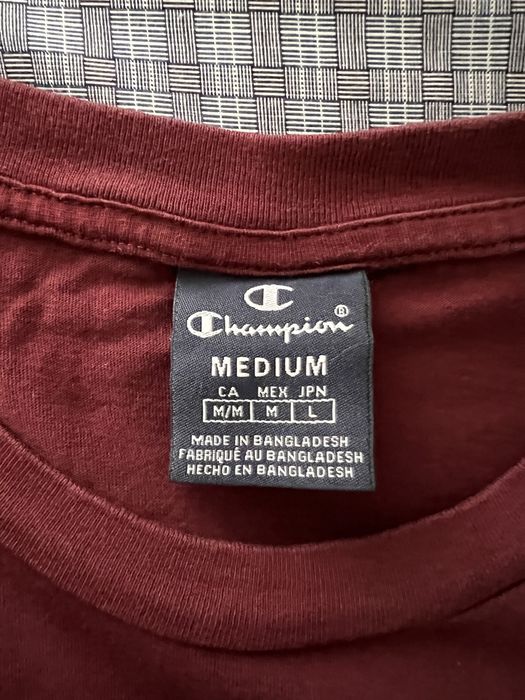 T-shirt Champion bordô