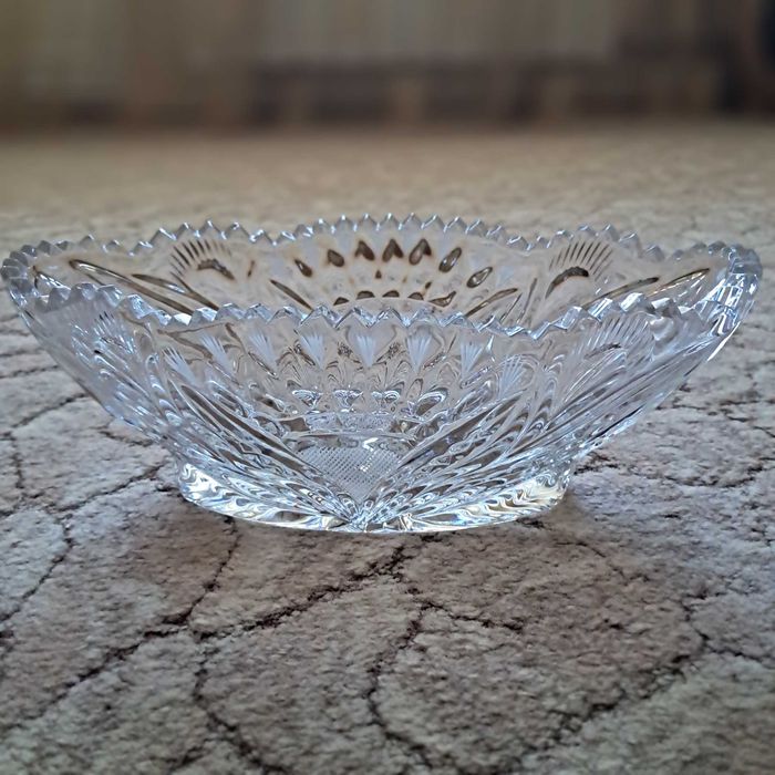 Кришталева ваза "Ладья", масивна, часів срср у відмінному стані