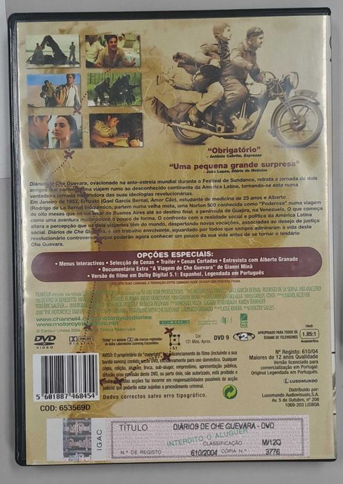 Pack com 3 Filmes sobre CHE Guevara (Diários, O Argentino e Guerrilha)