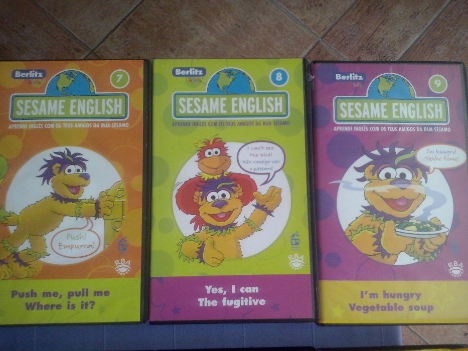 colecção, video cassete vhs sesame english