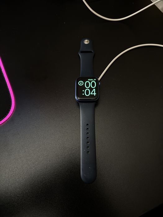 Apple Watch 7 45mm GPS - Bateria 86% - Komplet