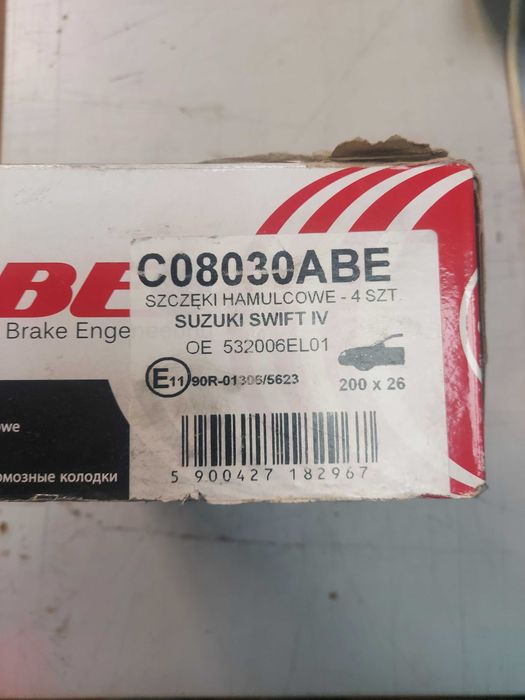 C08030ABE ABE Гальмівні колодки на Suzuki Swift