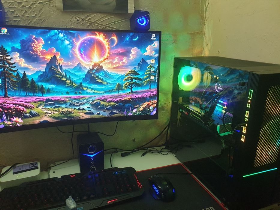 Komputer do gier Windows 11 RX580S 8gbDdr5/m2ssd 900gb 16gb ddr4