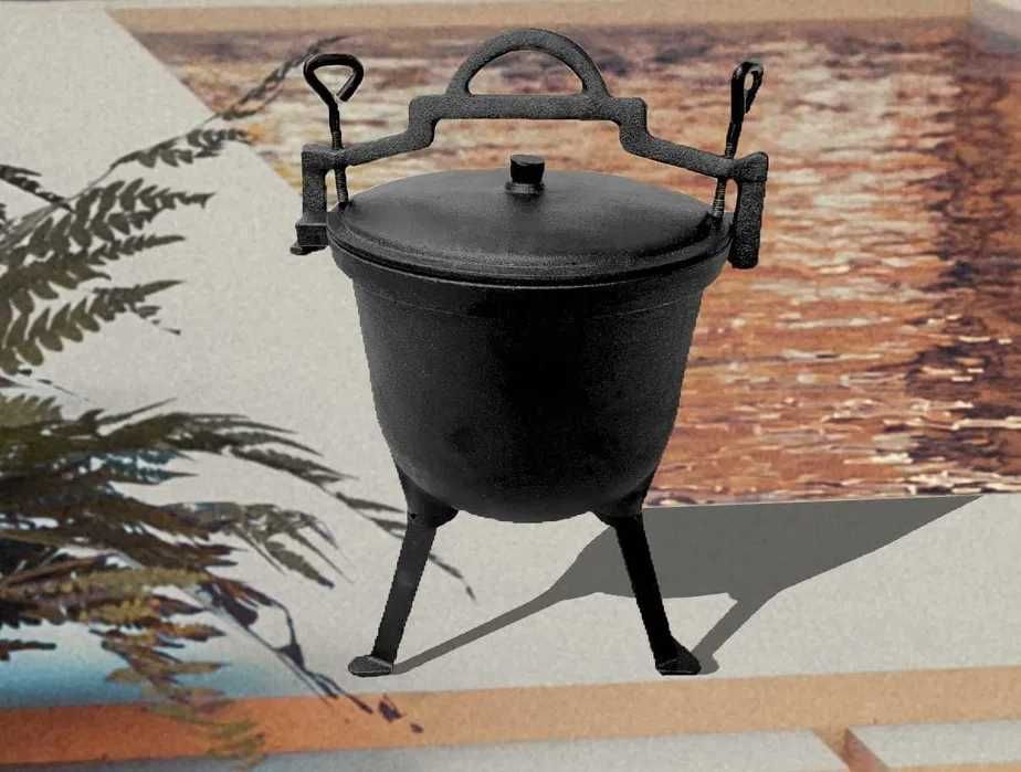 Kociołek Żeliwny 8L NA PREZENT na ognisko grill palenisko + GRATIS