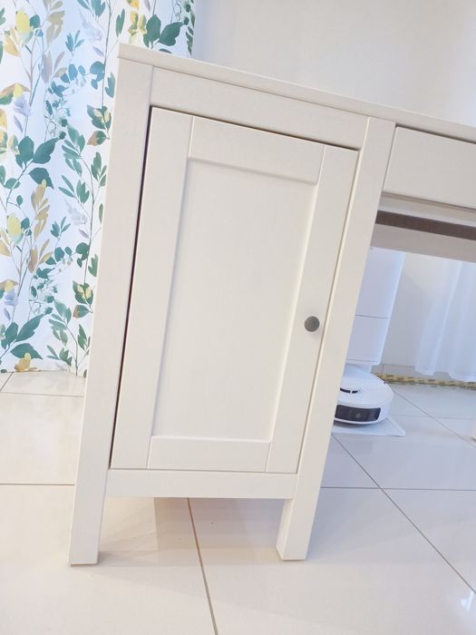 Ikea Hemnes białe, sosnowe biurko 120 x 55 cm