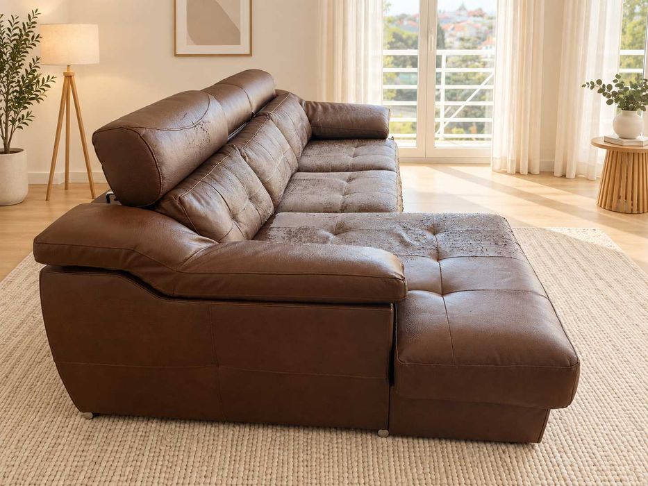 Sofá chaise longue muito confortável, com cerca de 4 anos.