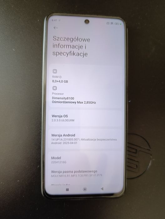 POCO X4 GT 8/128 GB – stan bardzo dobry
