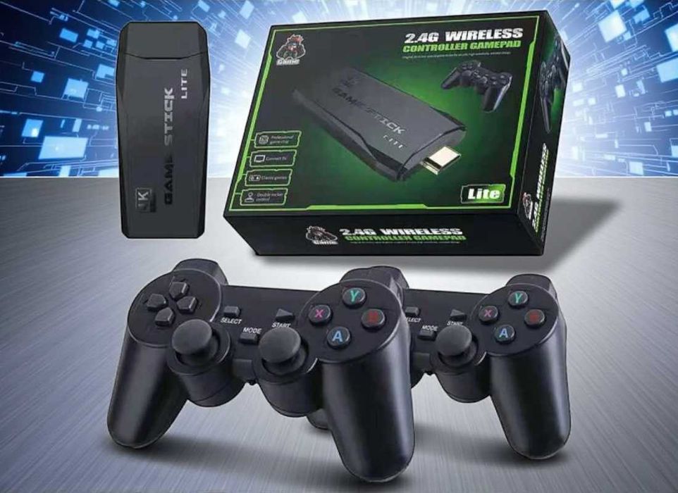 Ігрова приставка Game Stick Lite 4K HD 64 ГБ ретро консоль 2 джойстика