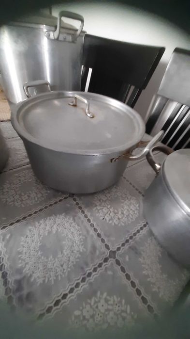 Conjunto de 8 panelas em alumínio