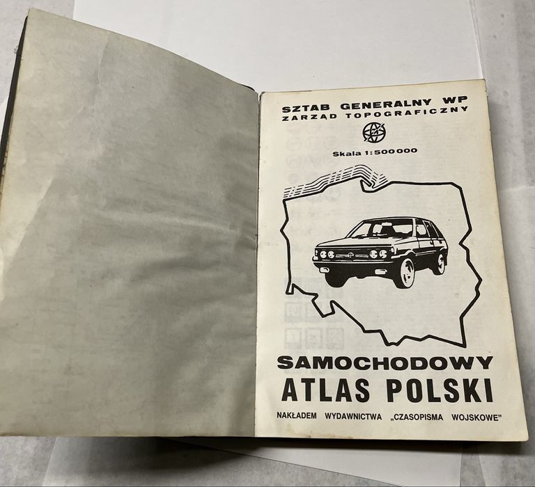 Stary Atlas samochodowy Polski PRL