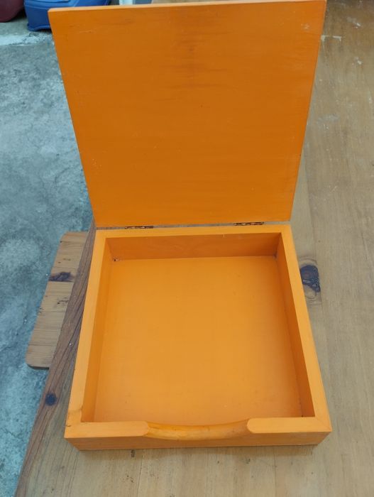 Porta guardanapos pintado a mão