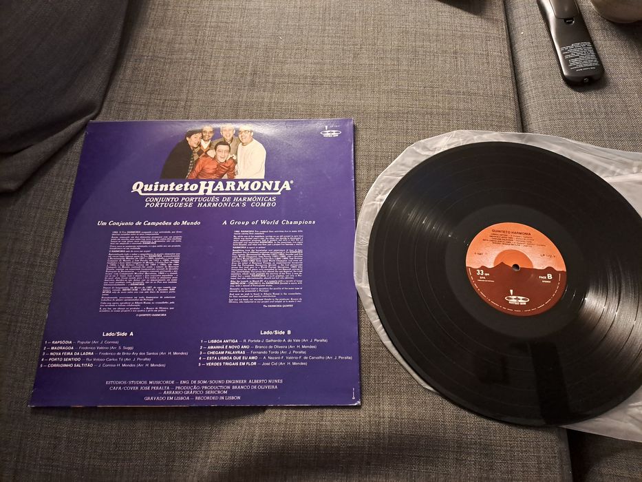 Disco Vinil Quinteto Harmonia autografado