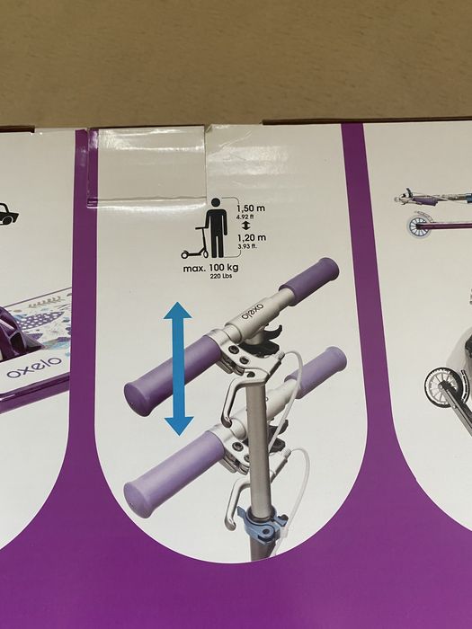 Hulajnoga Oxelo Scooter Play 6 Purple White 6-9 lat