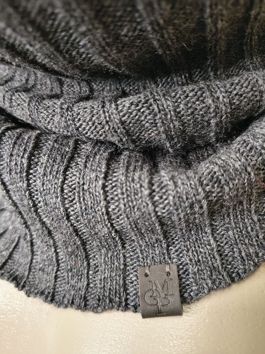 Брендовый серый вязаный снуд/шарф-хомут marc o polo