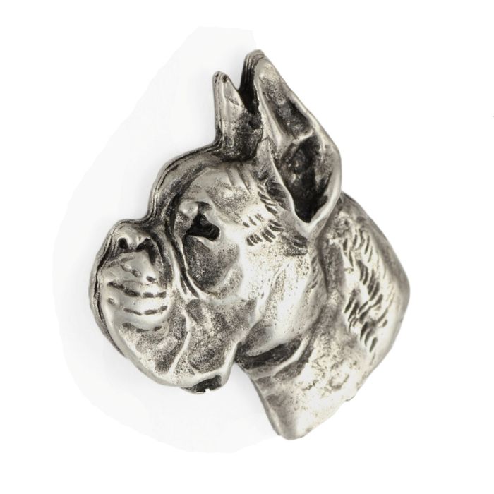 Bokser pin posrebrzony Art-Dog