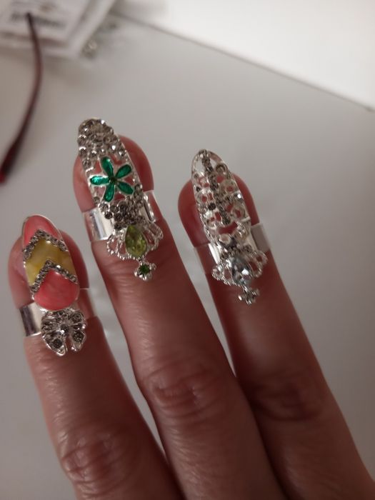 Anéis de arte para unhas glamorosas, pack 12