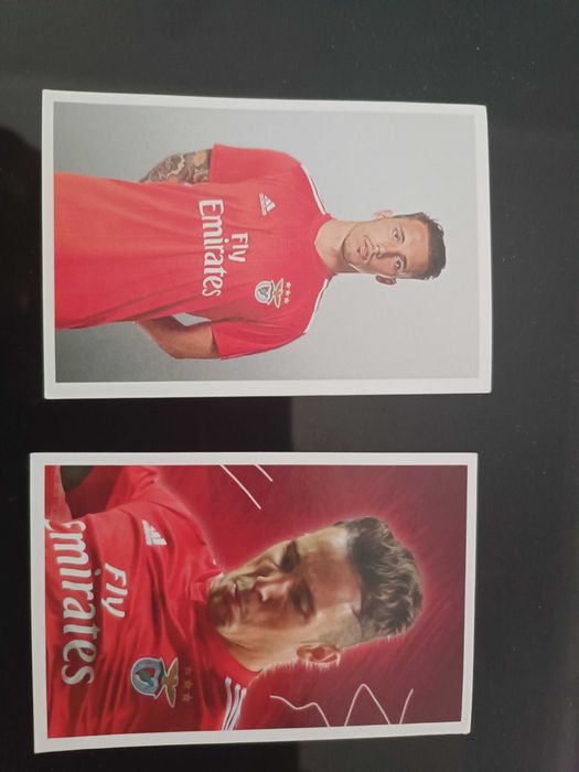 Cromos de futebol.
