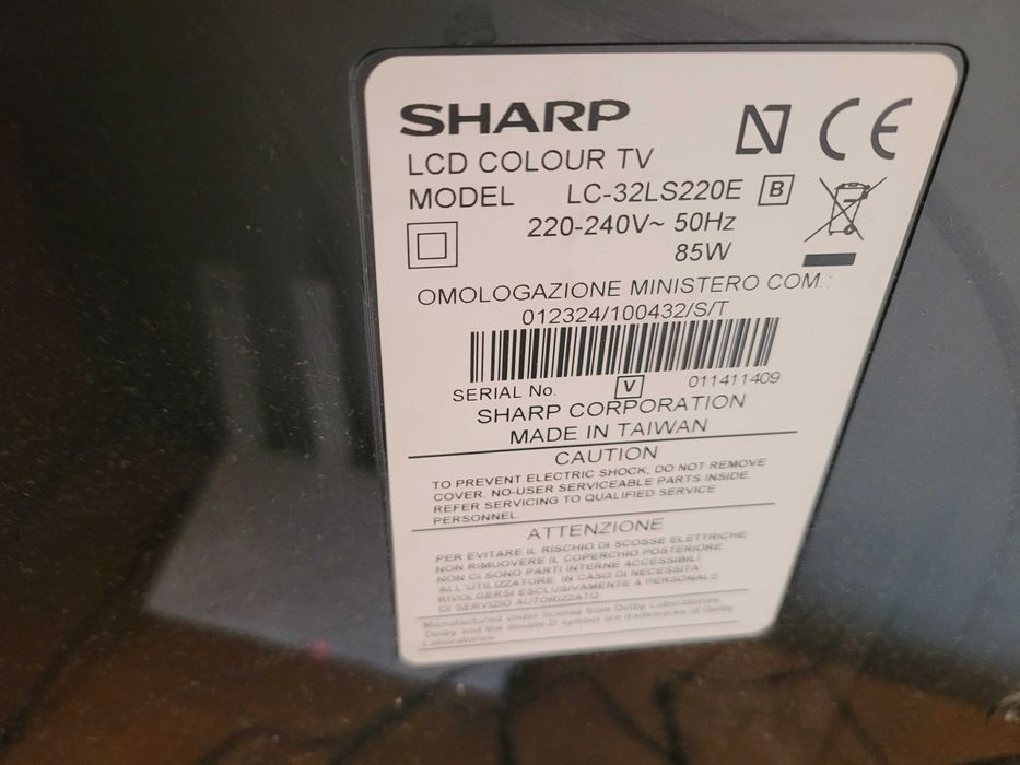 Sharp 32LS220E - Telewizor LCD 32 cale - Idealny do małych pomieszczeń