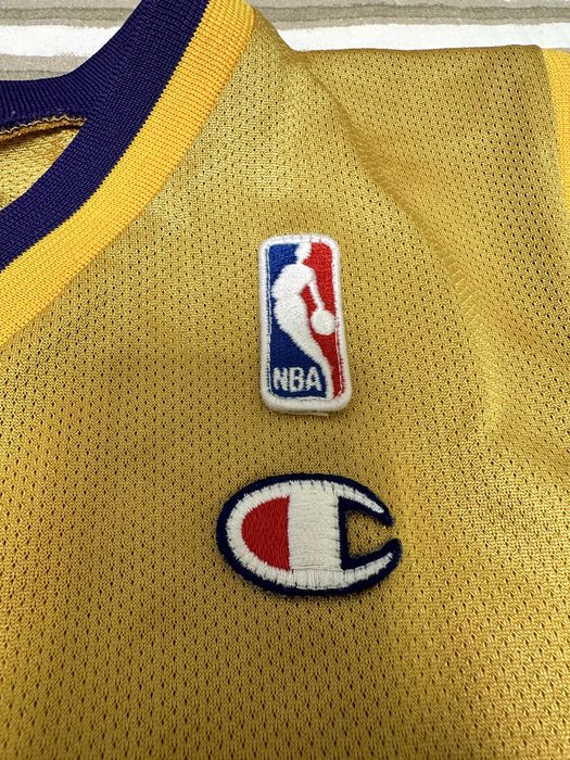Баскетбольная майка Lakers №34 Champion Shaqil O"Neal Yellow