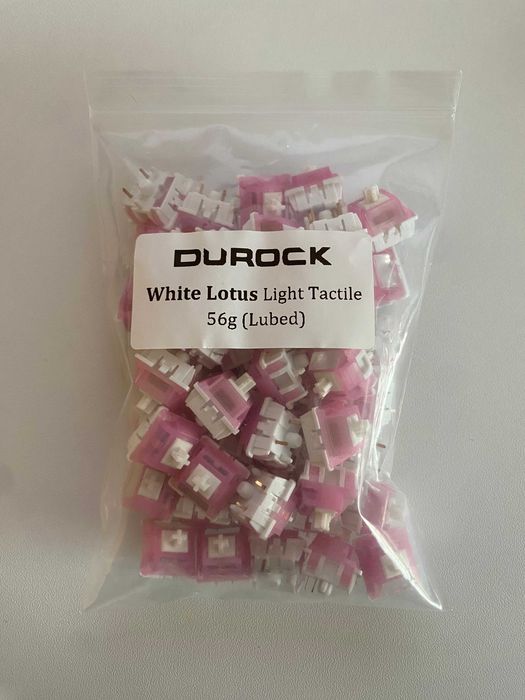 Тактильні перемикачі (свічі) DUROCK White Lotus 50 шт.