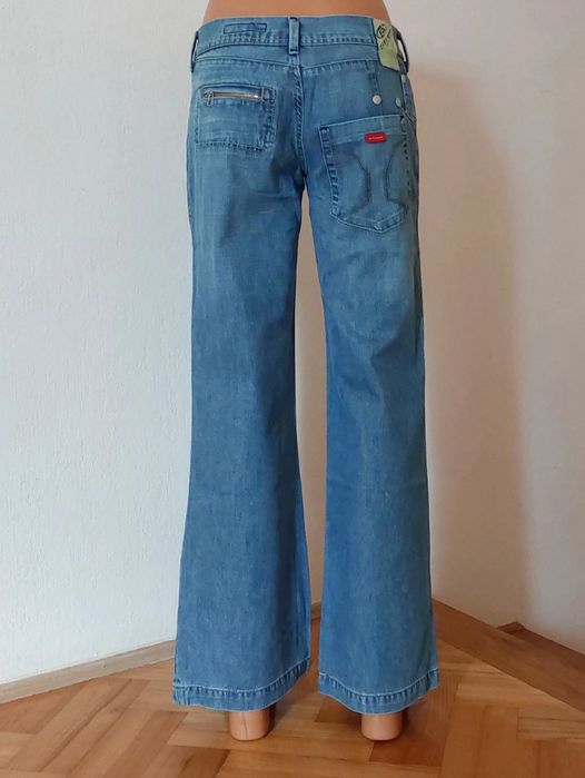 ~Dzwony jeansy damskie baggy z lat 90.Strom jeans